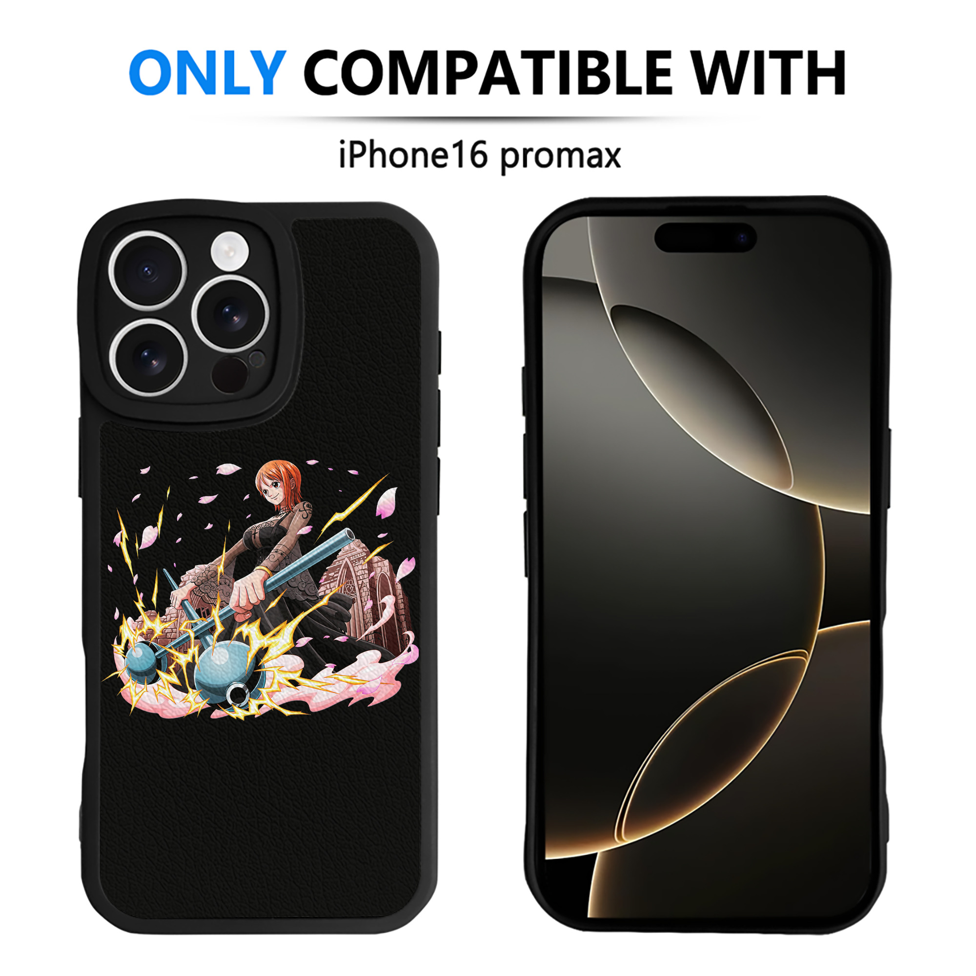 （画像用） ワンピース ナミ ONE PIECE Nami 【iPhone 16シリーズ対応】シリコンスマホケース（レザー調） 材質：シリコン